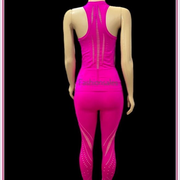 Victoria’s Secret sport Seamless set top M & Seamless High Rise tight Fuchsia S - Picture 2 of 12